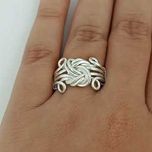 Navya Craft 925 Solid Sterling Silver Handmade <b>Celtic</b> Knot Women's Statement <b>Ring</b> Oval Cut for Christmas Anniversary Birthday - Product Image 3