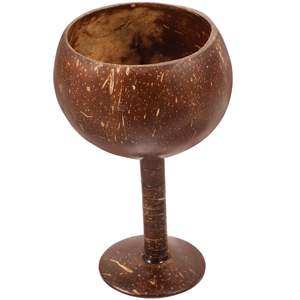 Verre à vin élégant en forme de noix de coco, parfait pour servir du vin, des cocktails ou des boissons, avec un look bio et un charme rustique - Product Image 6