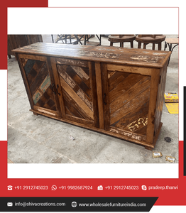 Gabinete de 3 puertas de madera recuperada de vida moderna a granel al por mayor diseño antiguo respetuoso con el medio ambiente hogar Oficina dormitorio - Product Image 6