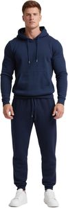 Ensemble de survêtement pour hommes et femmes, poids lourd, couleur unie, ensemble de jogging avec sweat-shirt pour hommes - Product Image 5