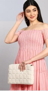 เดรสผ้าฝ้ายอินเดียทำด้วยมือสำหรับผู้หญิงชุดเดรสผ้าฝ้ายสไตล์อินเทรนด์พิมพ์ลายดอกไม้ฤดูร้อนและงานปาร์ตี้ซักได้สำหรับใช้งานกลางแจ้งทุกวัน - Product Image 2