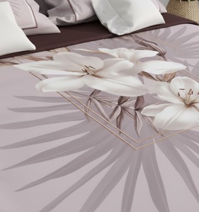 Juego de Sábanas Planas King Size de Algodón 100% de Primera Calidad con 2 Fundas de Almohada, Fácil Cuidado, 600 Hilos, Impresión 3D - Product Image 5