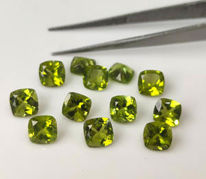 เพอริโดสีเขียวธรรมชาติ4มม.-8มม. เบาะตัดเหลี่ยมเพชรพลอยหลวมสำหรับทำเครื่องประดับ - Product Image 2