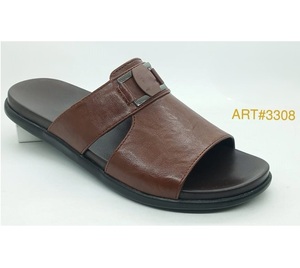 รองเท้าแตะหนังแท้สำหรับผู้ชายรองเท้าส้นตึกทำจากยางรองเท้าสลิปเปอร์สำหรับผู้ชายรองเท้าแตะลำลองใส่สบาย2025ฤดูร้อน - Product Image 1