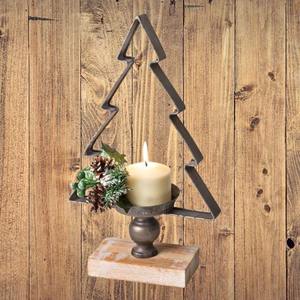 Arbre de Noël en bois Bougeoir Décoration Centre de table de Noël Décoration d'intérieur par RM INTERNATIONAL - Product Image 3