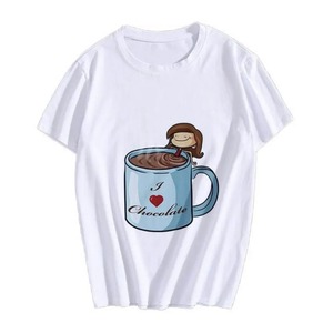 เสื้อยืดพิมพ์ลาย3D เสื้อคอกลมของผู้หญิงเสื้อแขนสามส่วนผ้าฝ้าย100% ระบายอากาศ - Product Image 3