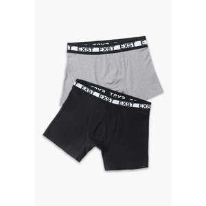 Premium <b>Men's</b> <b>Boxer</b> <b>Shorts</b> Pack 2 Mid-Rise String Style Logo Waist Breathable Disposable Fine Knitted Made 100% Cotton Spandex - Product Image 1