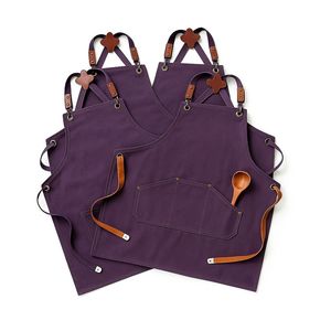 Uniforme de Trabajo Unisex para Chef, Camarero, Cocina, Barbacoa, Bar, Restaurante, con Logotipo Personalizado Impreso por Transferencia de Calor en Cuero y Lona - Product Image 5