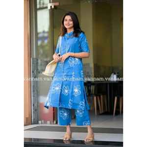 ENSEMBLE DE CO-ORD DESIGNER EXCLUSIF Belle corde de tissu de coton imprimé Jaipuri lourd-ENSEMBLE - Product Image 6