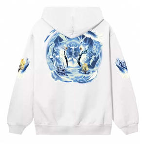 2025 sudaderas con capucha para hombre 100% algodón Puffprint Screen Print Oversized Pullover Drop Shoulder Heavyweight GSM sudaderas con capucha de alta calidad - Product Image 6