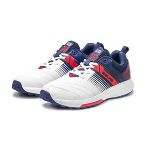 รองเท้าคริกเก็ตฤดูร้อน SOLM8 S2 สีขาว/กรมท่า - Product Image 1