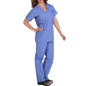 Ensembles d'uniformes d'infirmière d'été en coton et polyester respirant à manches courtes, détection d'aiguilles, unisexe, pour hôpital, vente en gros - Product Image 2