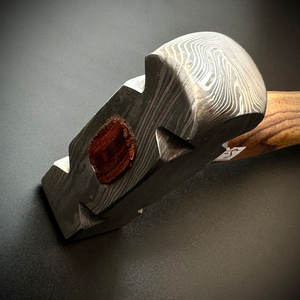 Martillo de Damasco Forjado a Mano Personalizado, Martillo Industrial de Alta Calidad con Mango de Madera y Metal Forjado a Mano - Product Image 3