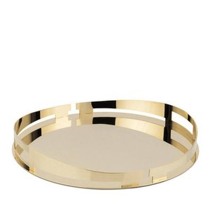 Bandeja de Servicio Metálica Ovalada, Chapada en Oro Brillante, para Uso en Hoteles, Restaurantes, Cafeterías y Servicios de Catering, Venta Caliente - Product Image 6