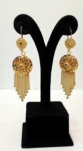 Conjunto de colgante elegante chapado en oro de 24 quilates de alta calidad estilo clásico con circón para Aniversario de compromiso de fiesta de boda - Product Image 2