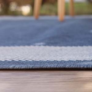 Netline Home Ecology Reversible <b>Outdoor</b> <b>Rug</b>-Blue Machine Made Polypropylene Travel Carpet - Product Image 4