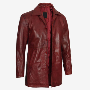 เสื้อโค้ทหนังแท้คุณภาพสูงสำหรับผู้ชาย แบบปกติ อุ่นสบายสำหรับฤดูหนาว กันน้ำ เป็นมิตรกับสิ่งแวดล้อม ออกแบบสไตล์ธุรกิจแบบสั่งทำพิเศษ - Product Image 6