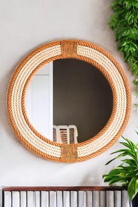 Espejo de Pared con Diseño Moderno, Incrustaciones de Hueso, Patrón Cuadrado, Espejos de Mesa con Incrustaciones de Resina para el Hogar, Producto Hecho a Mano por Blatant Exports - Product Image 2