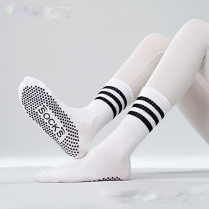 Women's Crew Sports Cotton Yoga Grip <b>Socks</b> Pilates Ladies Plain Solid <b>Thick</b> Terry Non-Slip Workout Gym Fitness Athletic Exercise - Product Image 5