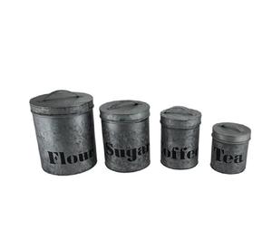 Wholesale Metal <b>Canister</b> <b>Set</b> with Gaanized Iron Tin Lids Deco Gaanized Iron Tin Sugar <b>Canister</b> Home Kitchen Storage for Food - Product Image 1
