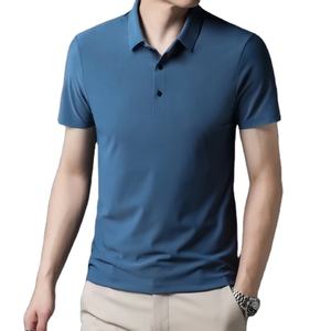 Polo Informal de Negocios para Hombre, Camisa 100% de Algodón, Delgada, Transpirable, Elástica, Nueva Marca de Ropa, Estampado de Solapa - Product Image 4