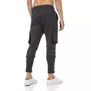 Pantalones de chándal Cargo negros para hombre, ropa informal de estilo Hip Hop, pantalones de chándal con cierre de cordón, cintura media, nueva marca de verano - Product Image 3