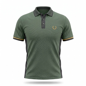 เสื้อโปโลแขนสั้นผู้ชาย สีดำล้วน ผ้าถัก สไตล์ลำลอง ทรงปกติ ติดกระดุมด้านหน้า รับผลิตแบบ ODM OEM - Product Image 4