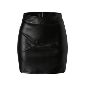 กระโปรงสั้นหนังแท้สำหรับผู้หญิงกระโปรงสั้นหนังแท้เอวธรรมชาติสไตล์ไนท์คลับสไตล์เซ็กซี่ใหม่ฤดูร้อน - Product Image 1