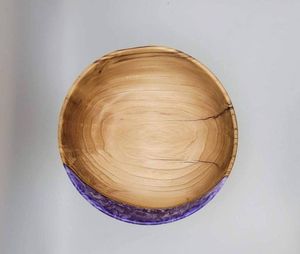Cuenco de resina de madera natural hecho a mano, centro de mesa decorativo, pieza de arte de cocina rústica moderna - Product Image 5