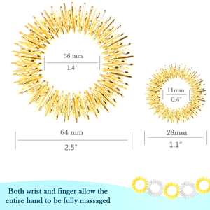Anillo y pulseras para masaje de dedos Fidget, anillos Fidget para aliviar la <span class=keywords><strong>ansiedad</strong></span>, <span class=keywords><strong>acupuntura</strong></span>, masajeador de dedos, anillos sensoriales puntiagudos - Product Image 5
