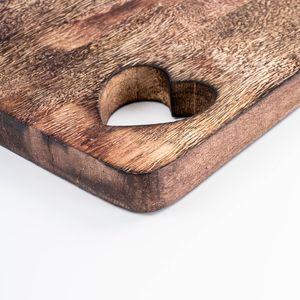 Planche à découper de grande qualité à prix raisonnable, poignée en bois en forme de cœur, planche décorative de 50 cm, assiette décorative, décoration de table - Product Image 4