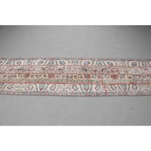 Alfombra Turca Vintage de 2,2x8,2 pies, Alfombra de Pasillo, Alfombra con Rayas Azules - Product Image 3