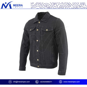 Trendy and Comfortable 100% Cotton Fitted Denim Jacket with Ripped Details and <b>Buttoned</b> Cuffs for Modern Casual Winter Look - Product Image 2