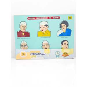 Collection de statues en bois artisanales des Premiers ministres d'Inde - Product Image 1