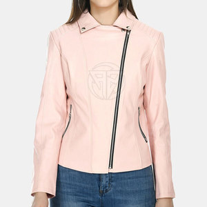Chaqueta de Cuero Genuino para Mujer, Tejida, Transpirable, con Logotipo Frontal, Precio Bajo al por Mayor - Product Image 2