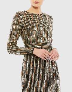 ชุดราตรีทรงตรงลายดอกไม้หรูหราพร้อมลูกปัดชุดราตรียาวปักเลื่อมเดรสปาร์ตี้ผ้าโปร่ง100% ผ้าโพลีเอสเตอร์ - Product Image 2