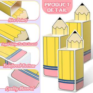 กล่องขนมรูปดินสอ ของชำร่วยงานปาร์ตี้ กล่องขนม ของขวัญสำหรับงานรับปริญญา กลับไปโรงเรียน ของตกแต่งงานปาร์ตี้ - Product Image 3