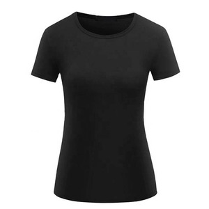 Women's <b>White</b> O-Neck Short Sleeve Knitted <b>Slim</b> <b>Fit</b> T-<b>Shirt</b> Regular Length Casual Style Solid Color All Seasons Wear - Product Image 2