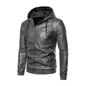 แจ็กเก็ตผู้ชายย้อนยุคเสื้อแจ็กเก็ตหนังสีน้ำตาลสำหรับผู้ชายเสื้อแจ็กเก็ตหนังสไตล์อเมริกันเสื้อกันลมมีซิป - Product Image 5