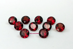 Vente en gros 14x14mm rouge grenat pierre naturelle rayonnante coupe meilleur taux pierres précieuses en vrac de la collection du fabricant - Product Image 2
