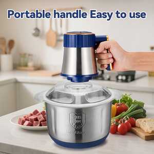 Picadora Eléctrica Rápida de 5 Velocidades de Acero Inoxidable 2L/3L/5L para Carne y Verduras, Ideal para Cebolla, Ajo y Ensaladas - Product Image 5