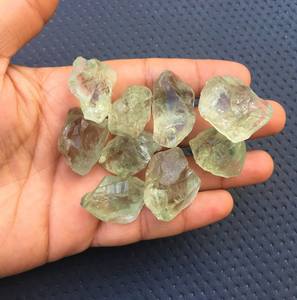 2 piedras preciosas de amatista verde natural sin pulir 22-30 MM venta cruda suelta 2 piezas - Product Image 5