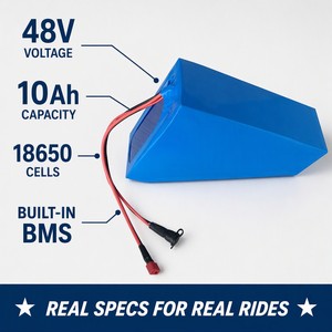 <span class=keywords><strong>Batterie</strong></span> de vélo électrique Hailong <span class=keywords><strong>48V</strong></span> 10Ah, <span class=keywords><strong>batterie</strong></span> lithium-ion avec BMS intégré, longue portée pour vélo électrique - Product Image 3