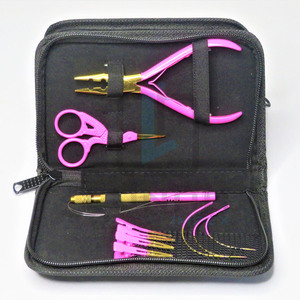 2023 <b>Mini</b> New Arrival Hot Pink With Gold Plasma Hair Extension <b>Tools</b> <b>Kit</b> and Brand Labelling Custom Ability - Product Image 2