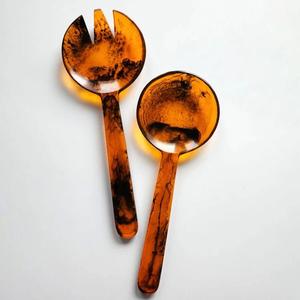 Juego de cubiertos de resina desechables de la mejor calidad para ensalada, cuchara, tenedor, Combo apto para lavavajillas, sostenible para el hogar, cocina, uso en fiestas - Product Image 2