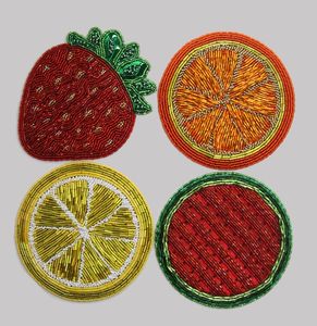 Decorative Seed Beads Beaded Coaster For Home Table Accessories Colorful Handmade Beaded Coaster For Coffee <b>Cup</b> Table Decoration - Product Image 5