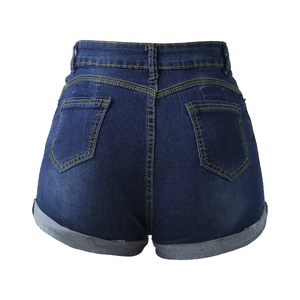2025 New Wholesale Casual Style, Blue Woman's <b>Denim</b> Shorts 100% Cotton Eco-Friendly Distress Style Shorts For Women's - Product Image 2