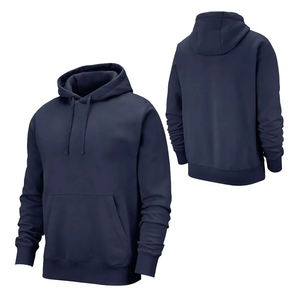 Sweat à capuche couleur marine personnalisé en molleton de coton avec couleurs personnalisées et broderie au meilleur prix Sweat à capuche Offre Spéciale unisexe - Product Image 1