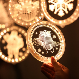 Ensemble de 5 lampes LED USB à thème de Noël, transparentes, pour intérieur et extérieur, équipement d'éclairage en plastique - Product Image 5