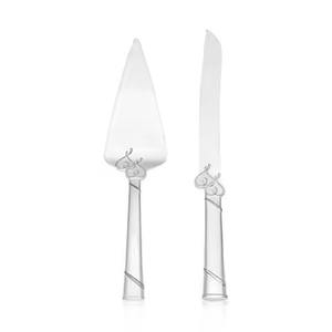 Elegante Juego de Servidores de Pastel de Acero Inoxidable con Mango Acrílico para Cocinas Modernas, Mesas de Postres y Fiestas - Product Image 2